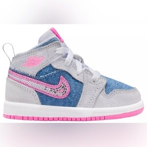 Toddler Jordan Toddler Air Jordan 1 Mid Basketball Shoes size 8C